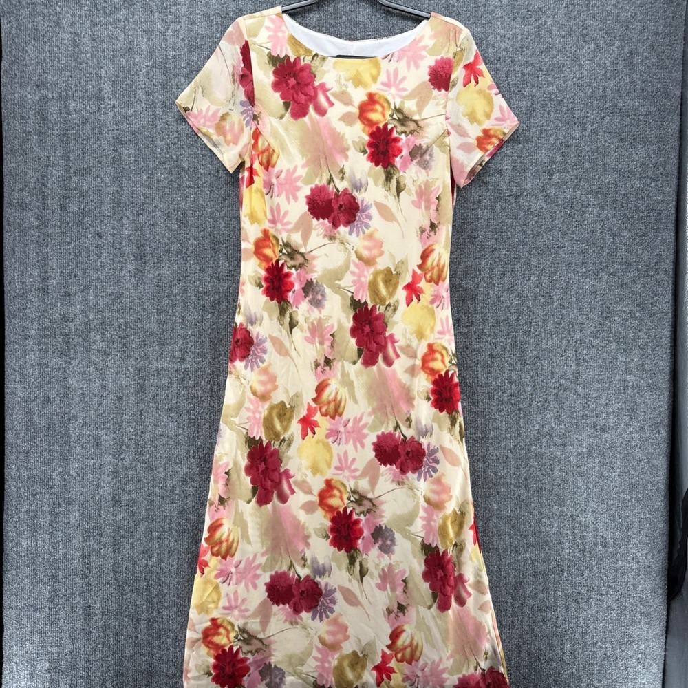 Jonathan Martin Dress Womens 12 Watercolor Floral 90s Boho Cottage Garden Phoebe
